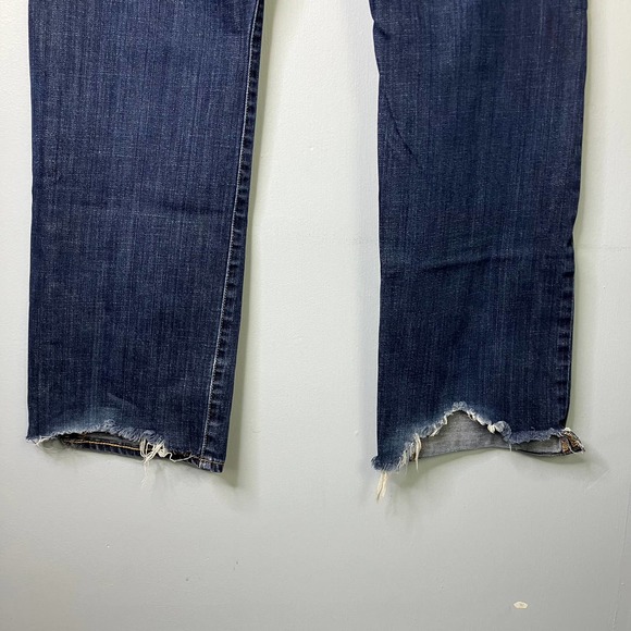 AG Adriano Goldschmied Men's Straight Jeans - Dark Blue - Picture 14 of 16